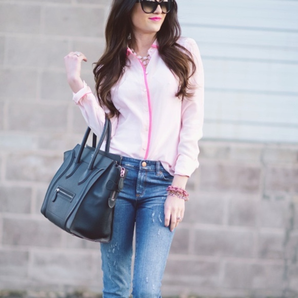 J. Crew Tipped Boy Shirt